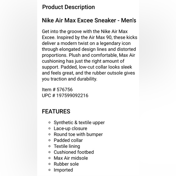 Nike Air Max Excee - Men's Size 10 (Black, Grey, Green & White) - Picture 2 of 16